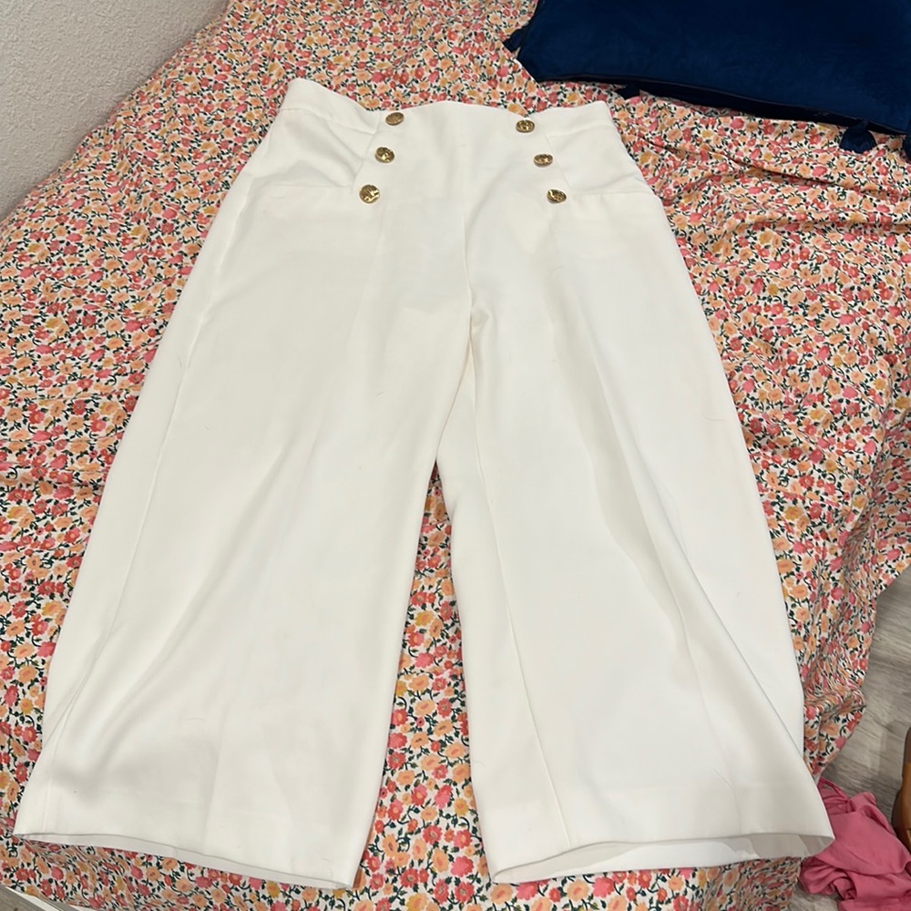 Zara crop sailor pants